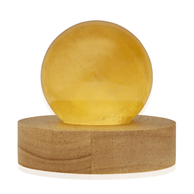 Honey Calcite Crystal Light