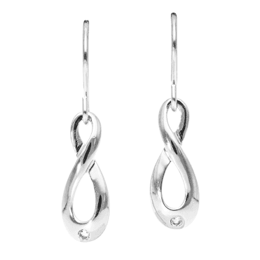 Infinity Earrings with Starry Diamonds