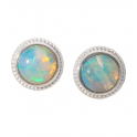 Lab Grown Opal Stud Earrings