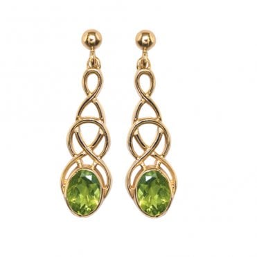 Ladies Shipton and Co Exclusive 9ct Yellow Gold and Peridot Earrings EY1866PE