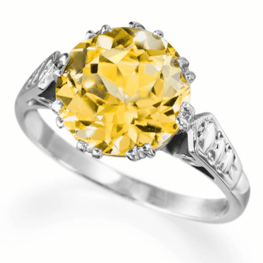 Ladies Shipton and Co Exclusive Silver and Citrine Ring RQ0105CI