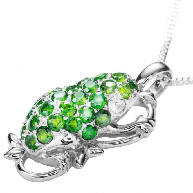 Ladies Shipton and Co Exclusive Silver and Diopside Pendant including a 16 Silver Chain PQA429DO