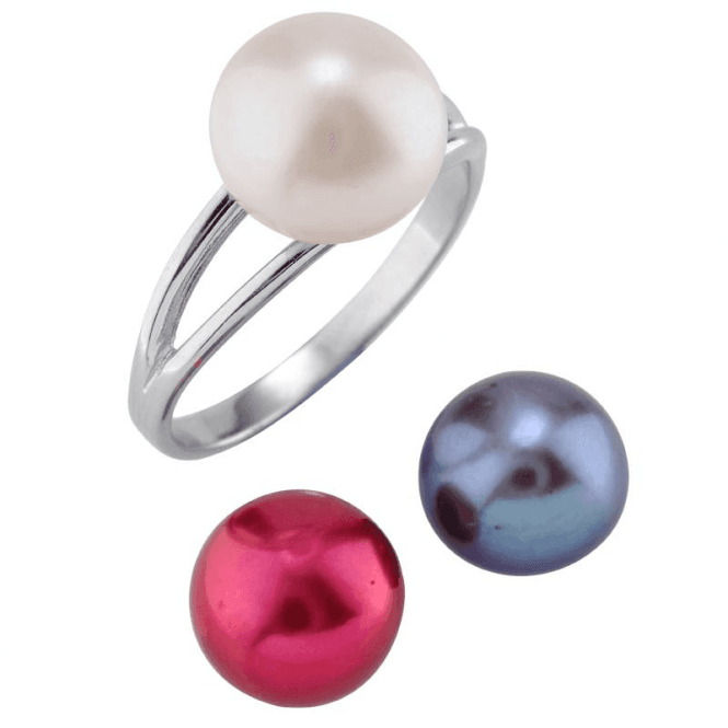 Ladies Shipton and Co Silver and Freshwater Pearls Ring TEN077FP