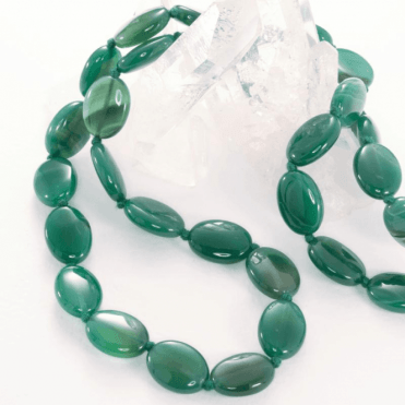 Ladies Shipton and Co Silver and Green Agate Beads BWT002GA