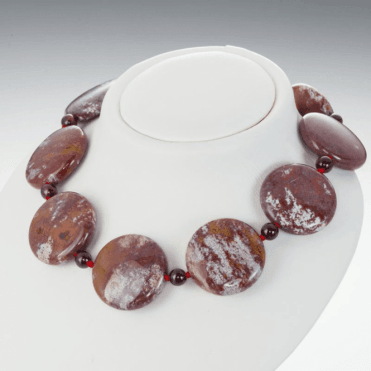 Ladies Shipton and Co Silver and Jasper Beads BFE042JAGR