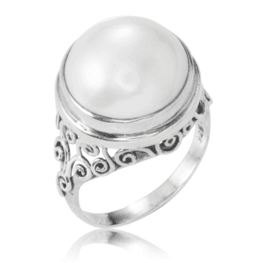 Ladies Shipton and Co Silver and Mabe Pearls Ring TFE107MP