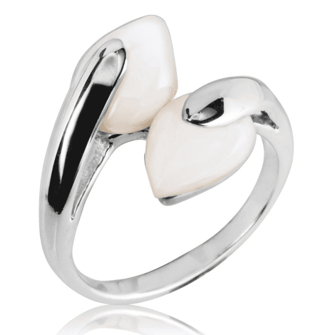 Ladies Shipton and Co Silver and Mother of Pearl Adjustable Ring TSV026PM