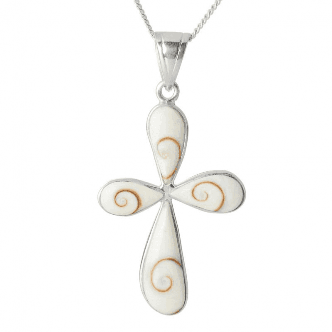 Ladies Shipton and Co Silver and Mother of Pearl Pendant including a 16 Silver Chain TSS118PM