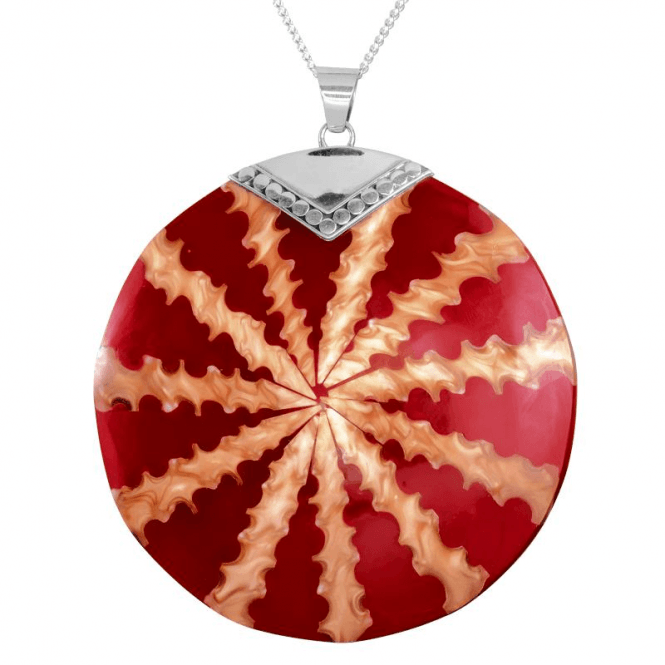 Ladies Shipton and Co Silver and Mother of Pearl Pendant including a 16 Silver Chain TSS252PM