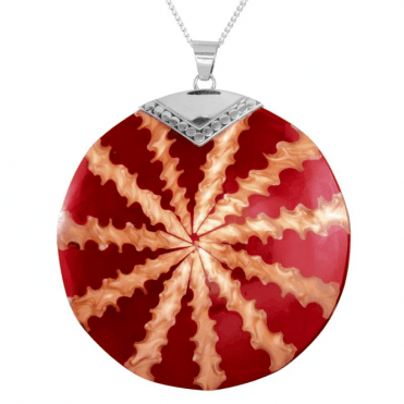 Ladies Shipton and Co Silver and Mother of Pearl Pendant including a 16 Silver Chain TSS252PM