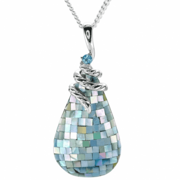Ladies Shipton and Co Silver and Mother of Pearl Pendant PQA636PMBT