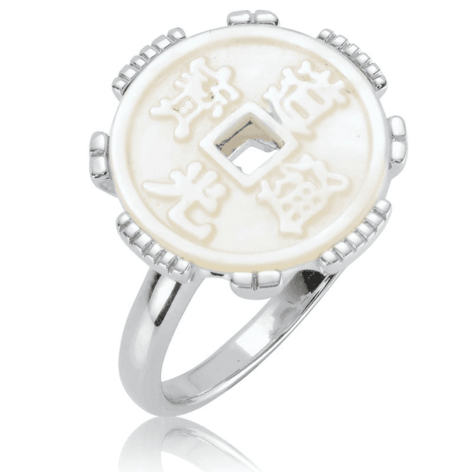Ladies Shipton and Co Silver and Mother of Pearl Ring RQA610PM