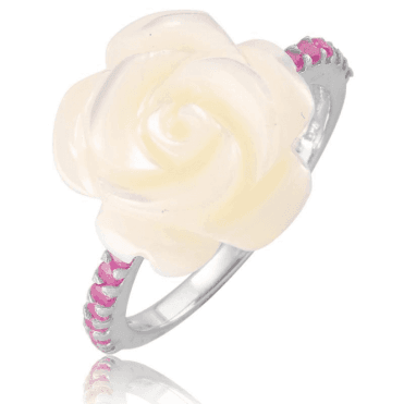 Ladies Shipton and Co Silver and Mother of Pearl Ring TSV091PMRU