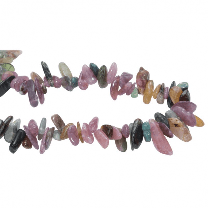 Ladies Shipton and Co Silver and Multi Coloured Tourmaline Tumble Beads 28 Inches Long BFE020TT