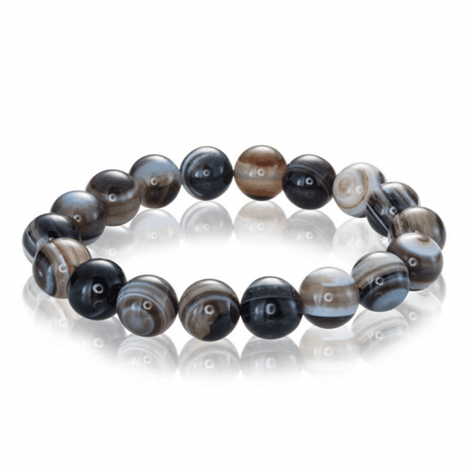 Ladies Shipton and Co Silver and Onyx Beads BFE030ON