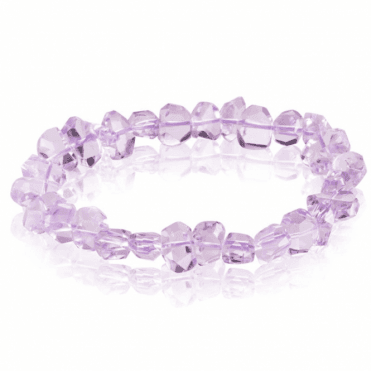 Ladies Shipton and Co Silver and Pink Amethyst Beads BFE060PN