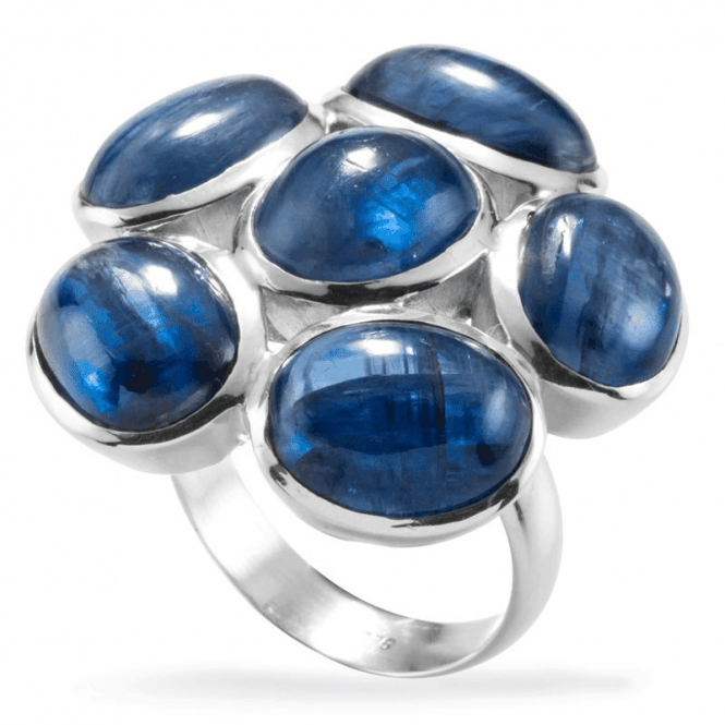 Ladies Shipton and Co Silver and Six Oval Kyanite Cabochons Ring TMO001KY