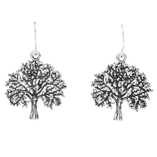 Ladies Shipton and Co Silver Tree of Life Earrings TSS273NS