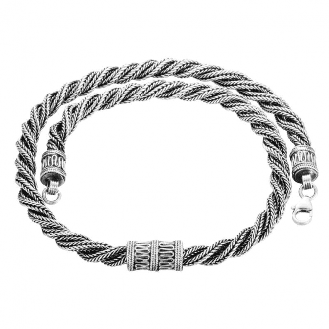 Ladies Shipton and Co Silver Woven Necklace TFE133NS