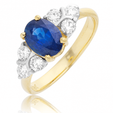 Laguna Ring in 18ct Gold with 2.2cts of Sapphire & Diamond
