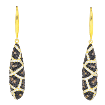 Long Lean Giraffe Print Earrings