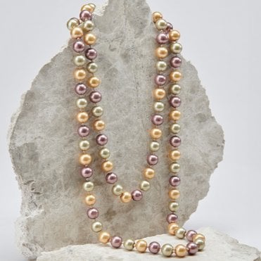 Long Shell Pearl Opera Necklace