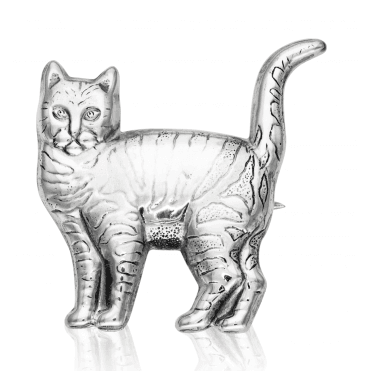 Love Me, Love My Cat Sterling Silver Brooch