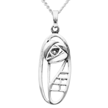 Mackintosh Inspired Silver Pendant