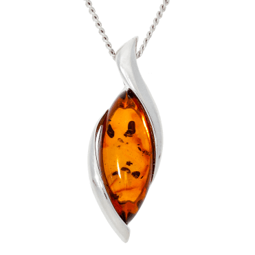 Marquise Baltic Amber Pendant