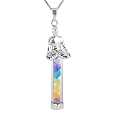 Meditation Pendant with Chakra Gems