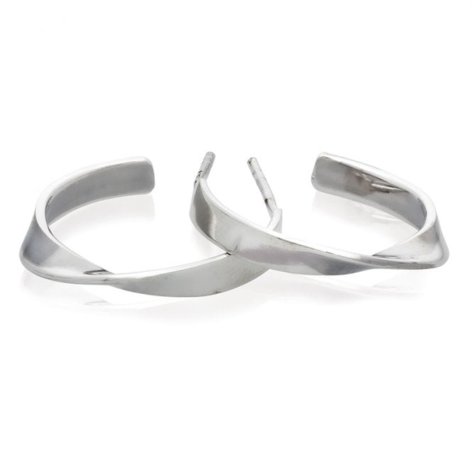 Mobius Silver Hoops
