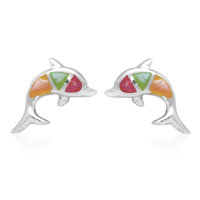 Mother of Pearl Dolphin Earrings