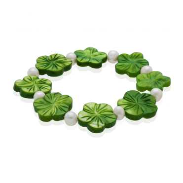 Mother of Pearl & Fresh Water Pearl Stretchy Bracelet