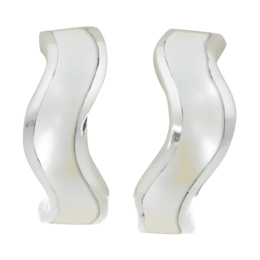 Mother of Pearl Inlay Half Hoop Earrings