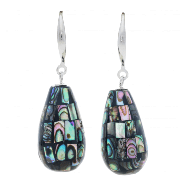 Mother of Pearl Mosaic Drop Earrings