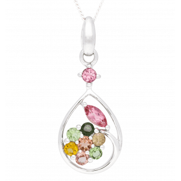 Multi Tourmaline Pendant