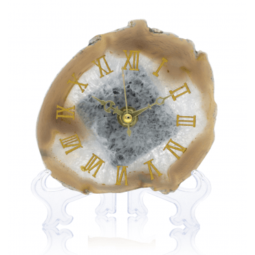 Natural Agate Slice Clock