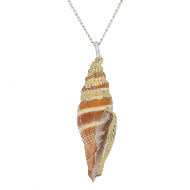 Natural Spiral Conch Shell Pendant