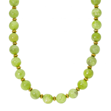 Natural Vesuvianite & Hematite Necklace & Bracelet