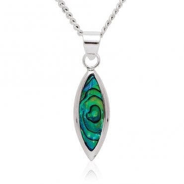 Navette Paua Shell Pendant