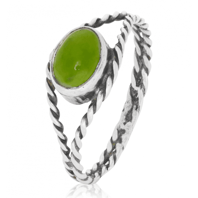 Nephrite Jade Sterling Silver Ring