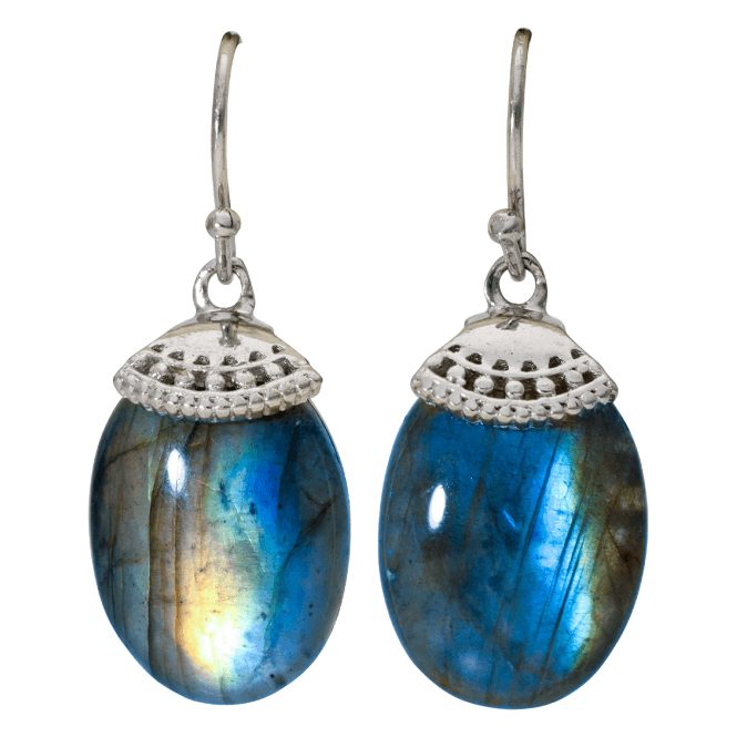"Northern Lights" Silver & Labradorite Earrings