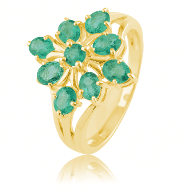 Over 2cts of Emeralds Set in 9cts Gold