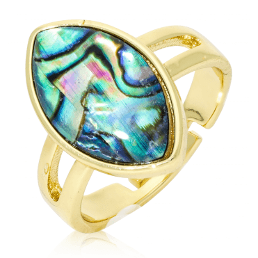 Paua Shell Adjustable Ring