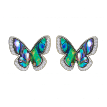 Paua Shell Butterfly Earrings