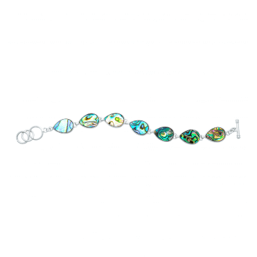 Paua Shell Silver Plated Bracelet