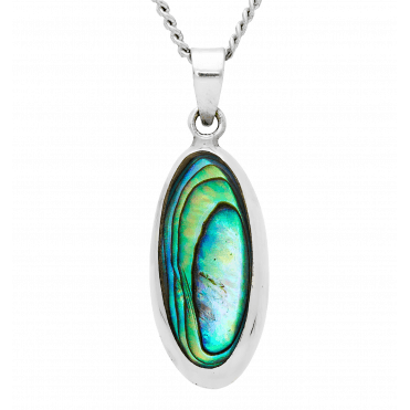Paua Shell Sterling Silver Pendant