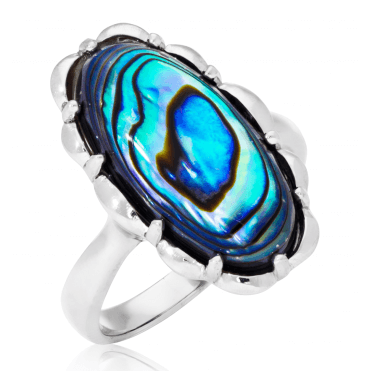 Paua Shell Swag Edge Ring