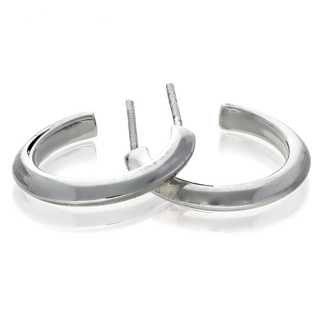 Plain Silver Hoops