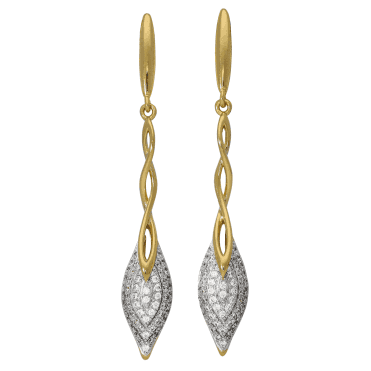 Power Twist Earrings Touched with 18ct Gold